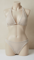 Sand-Hued Halter Bikini Set